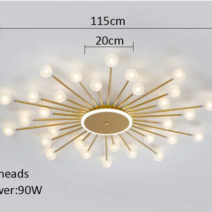 Lustre en verre avec éclairage LED créatif pour intérieur — LZ4X9P