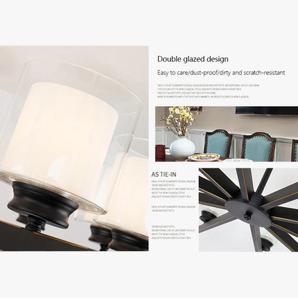 Lustre moderne en verre avec éclairage LED intégré — LZ4P9XQ