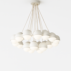 Lampe blanche 10 lumières D70cm / Lumière blanche