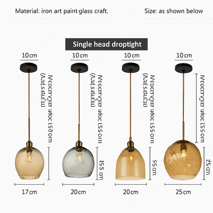 Lustre décoratif en verre pour intérieur moderne et élégant — LZ4P9X