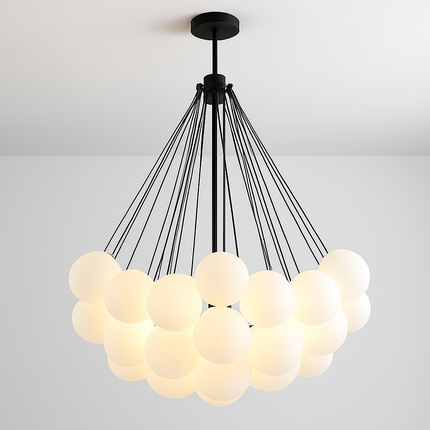 Lustre suspendu en verre dépoli moderne — LZ4X9T