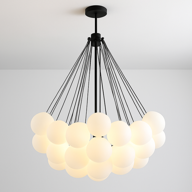 Lustre suspendu en verre dépoli moderne — LZ4X9T