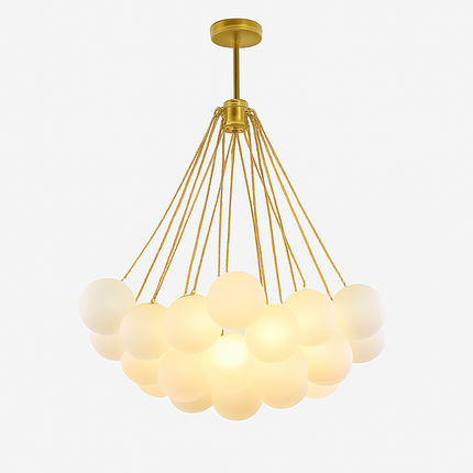 Lustre suspendu en verre dépoli moderne — LZ4X9T