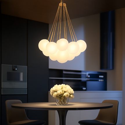 Lustre suspendu en verre dépoli moderne — LZ4X9T