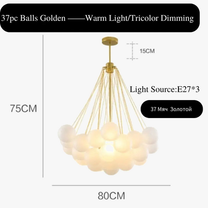 Lustre suspension en verre au design nordique moderne — LZ4XJ9