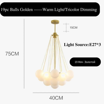 Lustre suspension en verre au design nordique moderne — LZ4XJ9
