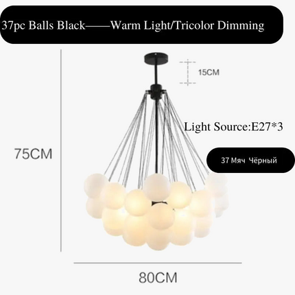 Lustre suspension en verre au design nordique moderne — LZ4XJ9