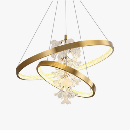 Lustre moderne en verre forme fleur pour éclairage intérieur — LZ4X9P2
