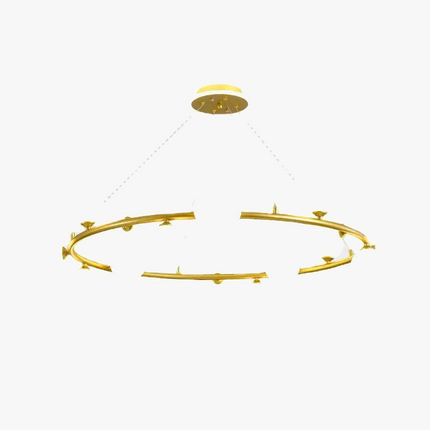 Lustre suspension moderne en verre mat avec anneau noir et fil réglable — LZ4X9P2