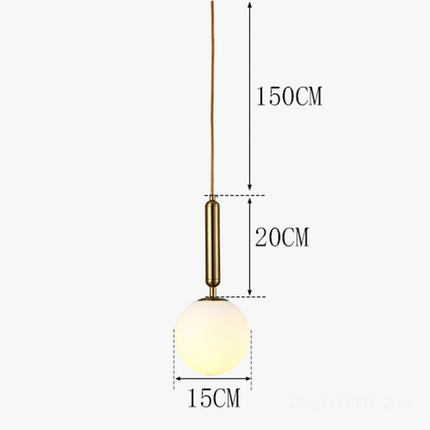 Lustre suspension moderne en verre LED pour bar et restaurant — LZ4X9T