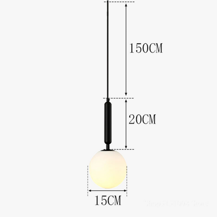 Lustre suspension moderne en verre LED pour bar et restaurant — LZ4X9T