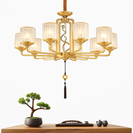 Lustre en verre moderne pour décoration intérieure élégante — LZ4X9T