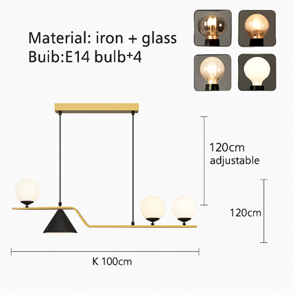 Lustre en verre moderne pour restaurant et bar — LZ4X9Q