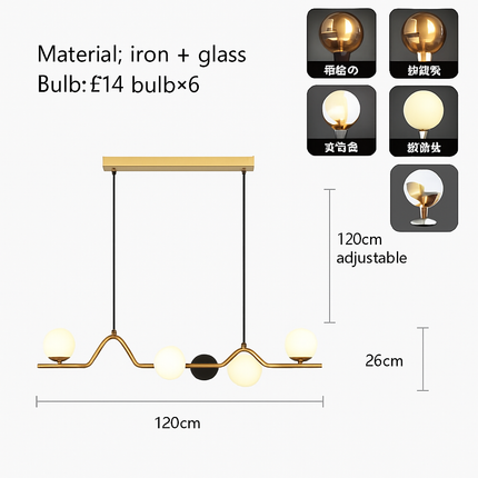Lustre en verre moderne pour restaurant et bar — LZ4X9Q