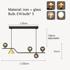 Lampes de style C-5 / Verre ambré / Ampoule à lumière chaude