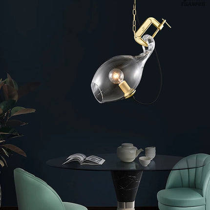 Lustre suspension en verre au design postmoderne créatif — LZ4X9QJ2