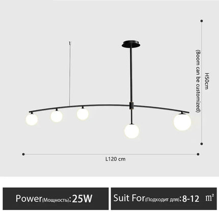 Lustre suspension en verre style nordique pour intérieur — LZ4XJ9