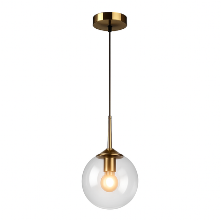 Lustre moderne en verre transparent à éclairage réglable — LZ4P9XJ