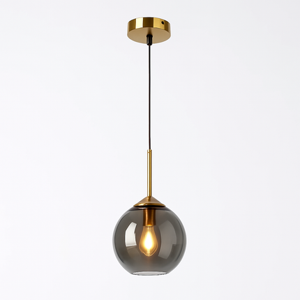 Lustre moderne en verre transparent à éclairage réglable — LZ4P9XJ