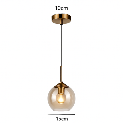 Lustre moderne en verre transparent à éclairage réglable — LZ4P9XJ