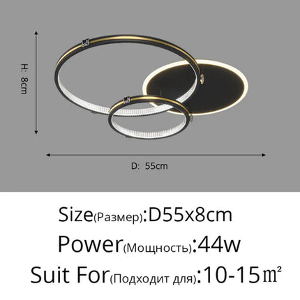 lustre moderne à gradation pour éclairage intérieur élégant