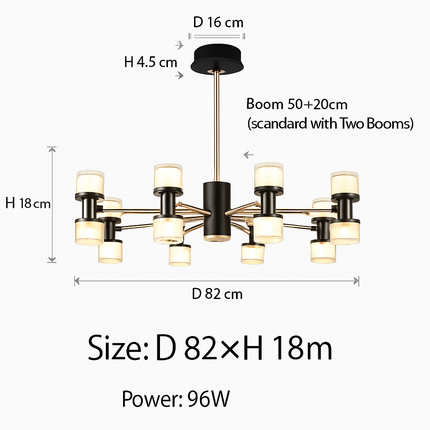 Lustre moderne haut de gamme avec télécommande et gradation — LZ4X9P