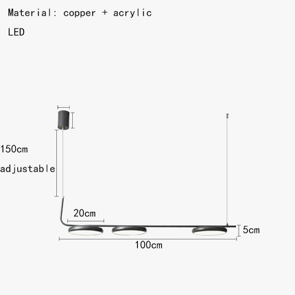Lustre suspendu moderne à hauteur réglable — LZ4X9P2