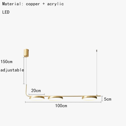 Lustre suspendu moderne à hauteur réglable — LZ4X9P2