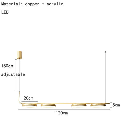 Lustre suspendu moderne à hauteur réglable — LZ4X9P2