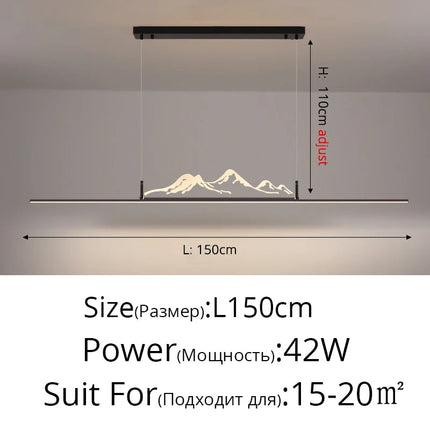 Lustre suspension moderne Iceberg pour restaurant et salon de thé — LZ4X9T1