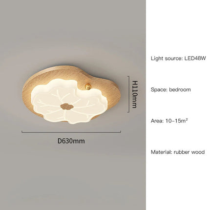 lustre moderne imitation bois en forme de feuille d'arbre créatif