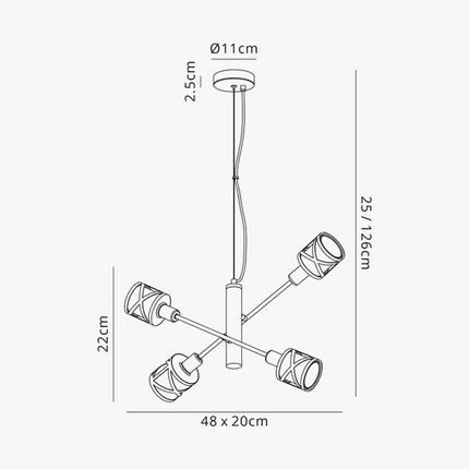 lustre moderne industriel créatif abat-jour réglable en verre