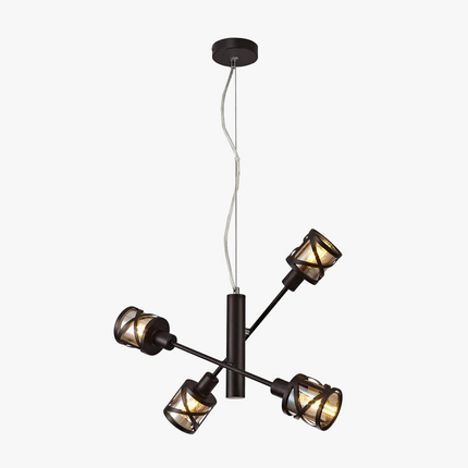 lustre moderne industriel créatif abat-jour réglable en verre