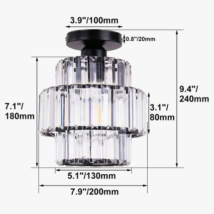 Lustre moderne en cristal K9 avec éclairage LED — LZ4P7X