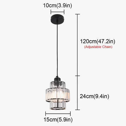 Lustre moderne en cristal K9 avec éclairage LED — LZ4P7X