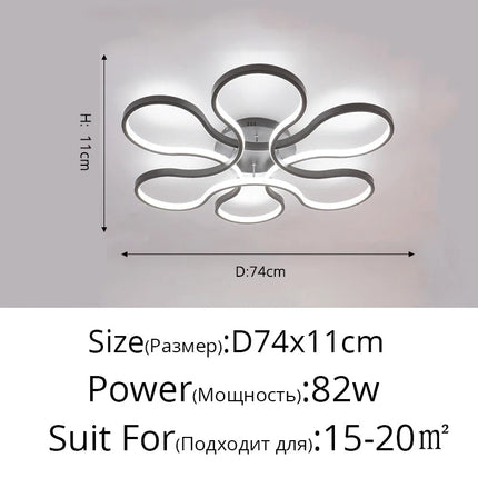 Lustre LED créatif en aluminium pour bar et restaurant — LZ4X9P2
