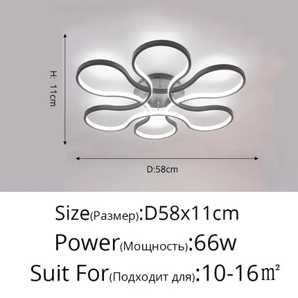 Lustre LED créatif en aluminium pour bar et restaurant — LZ4X9P2