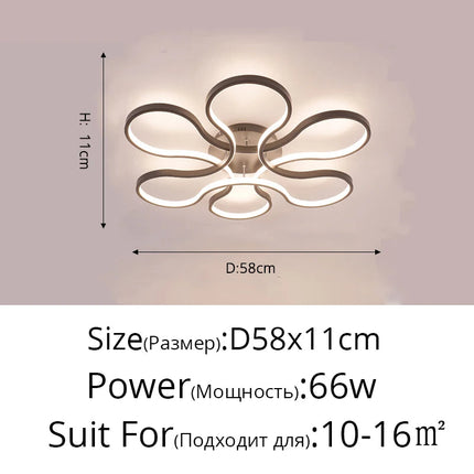 Lustre LED créatif en aluminium pour bar et restaurant — LZ4X9P2