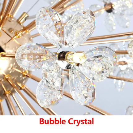 Lustre moderne LED boule ronde effet pissenlit Sandyha — LZ4X9Q2