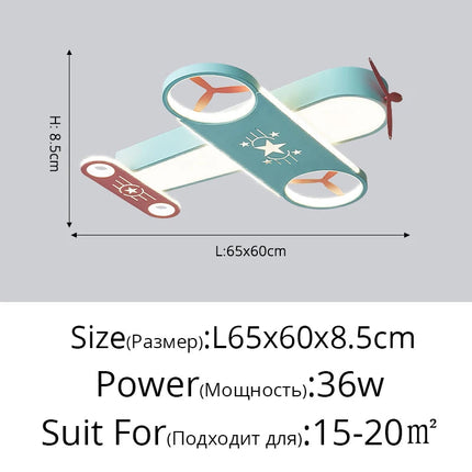 lustre moderne led en forme d'avion pour éclairage intérieur