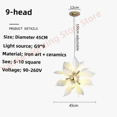 Lustre LED moderne nordique brillant pour hôtel et villa — LZ4X9P2