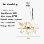 B-D60cm / Corps de lampe chromé / Blanc froid6000K
