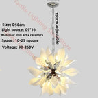 B-D80cm / Corps de lampe doré / Blanc froid6000K