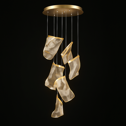 Lustre LED moderne pour escalier duplex, bar et magasin de vêtements — LZ4X9M