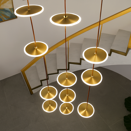 Lustre LED élégant pour escalier au design moderne — LZ4X9P2