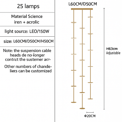 Lustre LED élégant pour escalier au design moderne — LZ4X9P2
