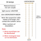 36 lampes / Noir / Base rectangulaire | Lumière trichromatique