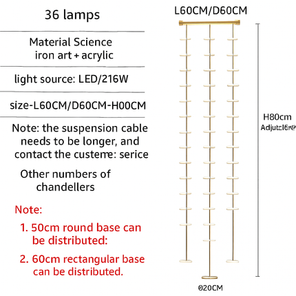 Lustre LED élégant pour escalier au design moderne — LZ4X9P2