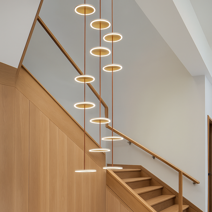 Lustre LED élégant pour escalier au design moderne — LZ4X9P2
