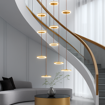 Lustre LED élégant pour escalier au design moderne — LZ4X9P2